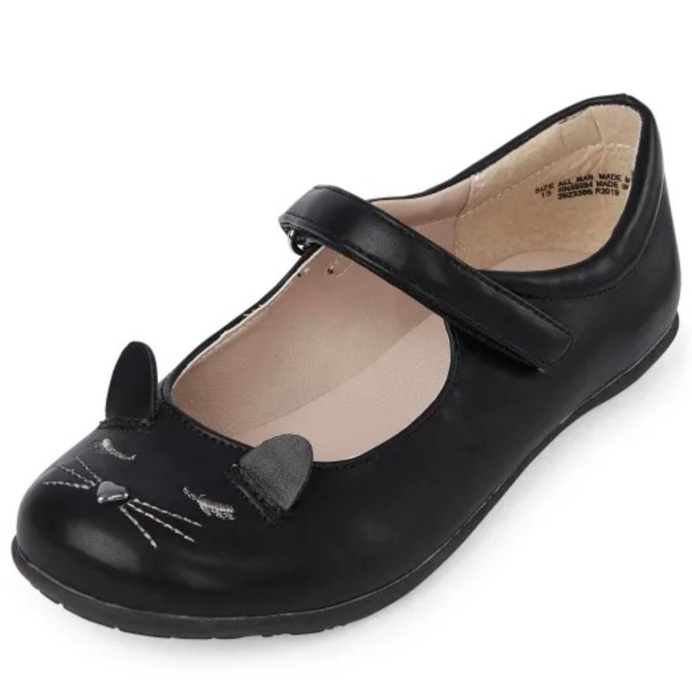 The Children's Place Embroidered Cat Mary Jane Shoes 5 7 8 9 11 12 13 1 2